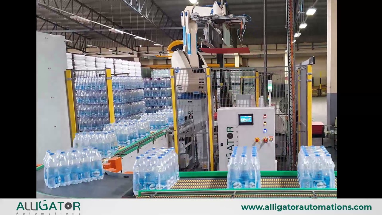 Robotic Palletizing Shrink Water Bottle Pack