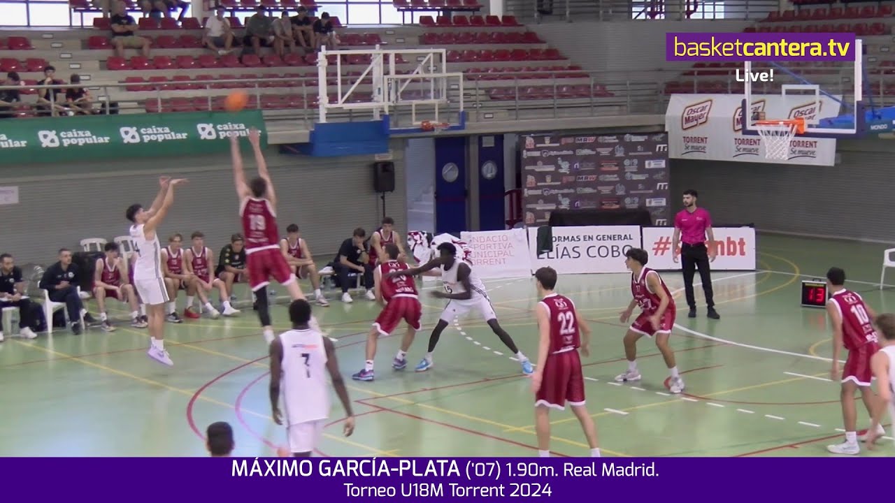 MÁXIMO GARCÍA-PLATA ('07) 1.90m. Real Madrid. Torneo  Internacional Junior de Torrent 2024