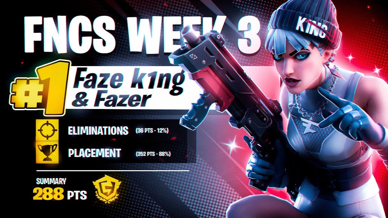 HAGO EL MEJOR CLUTCH EN LA FINAL FNCS WEEK 3 *TOP 1* 🏆 | FaZe K1NG