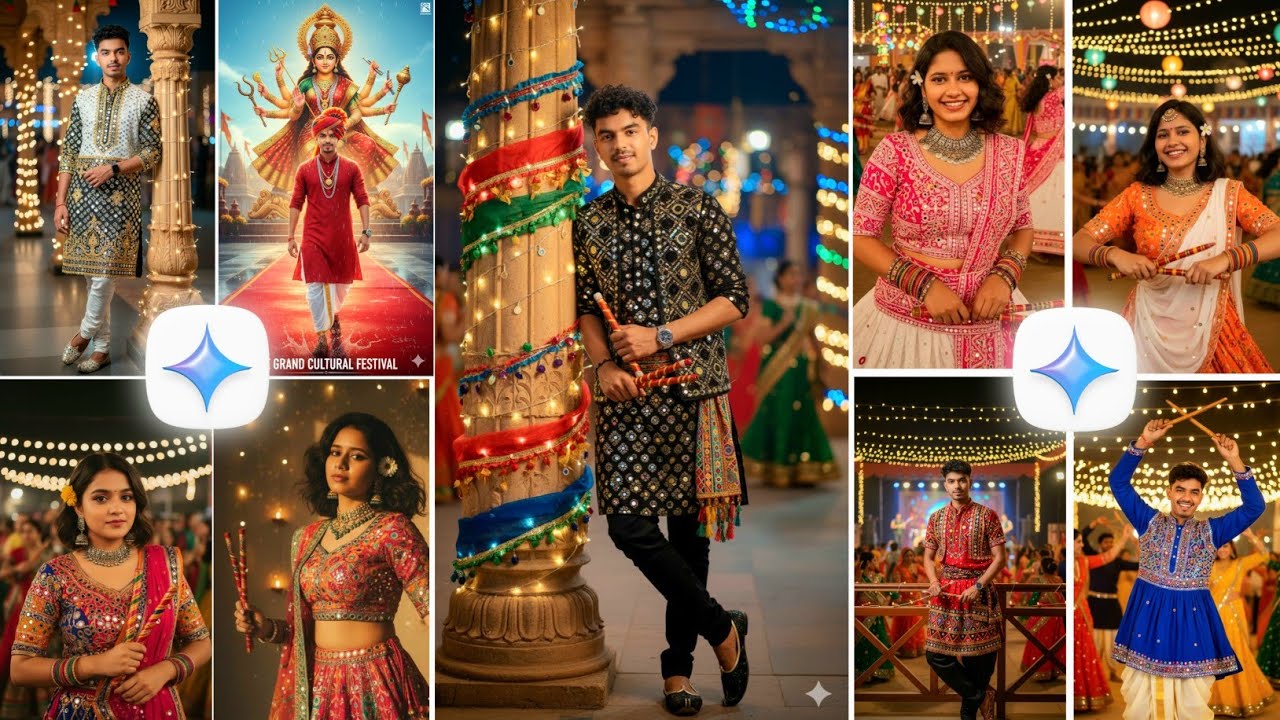 Trending Garba Look Ai Photo Editing Prompts | Google Gemini Navratri Ai Photo Editing