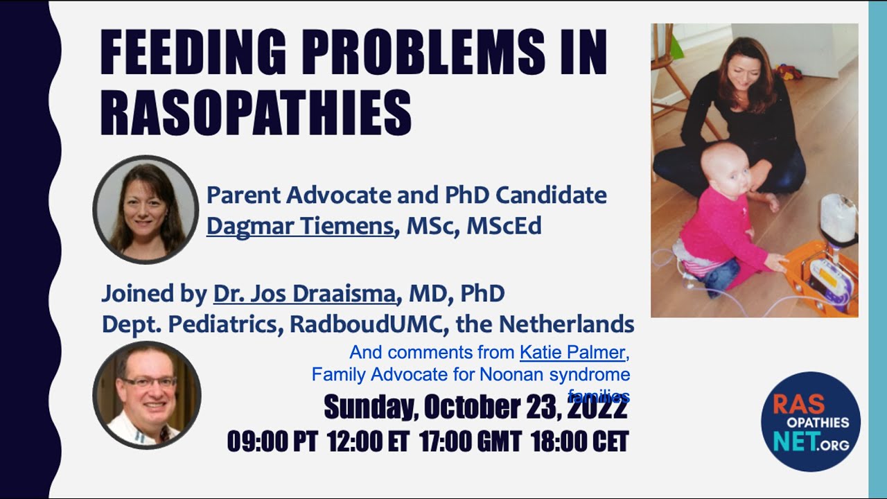 Feeding Problems in RASopathies, by Dagmar Tiemens, PhD Candidate, with  Jos Draaisma, MD, PhD