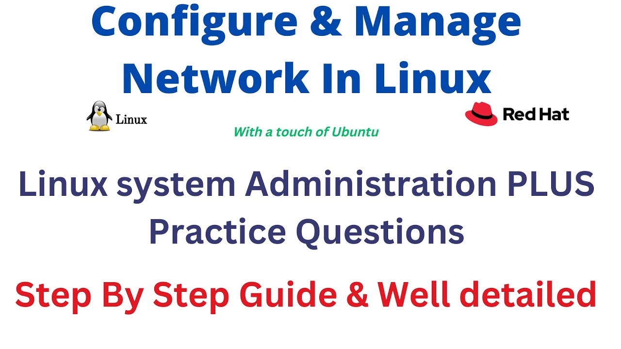 How To Configure & Manage Network In Linux - RHEL 9 & Ubuntu | RHCSA 9 | EX200.V9 | Lesson 6