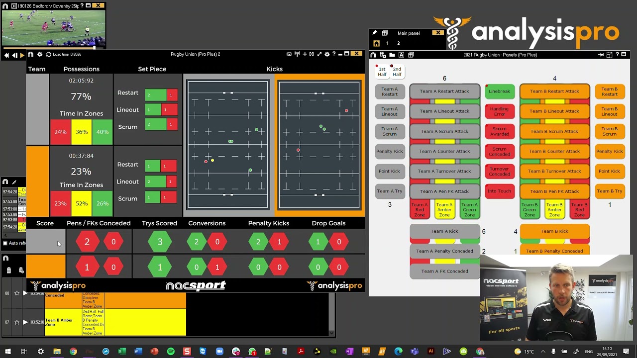 Nacsport Rugby Union Sample Template and Dashboard Tutorial