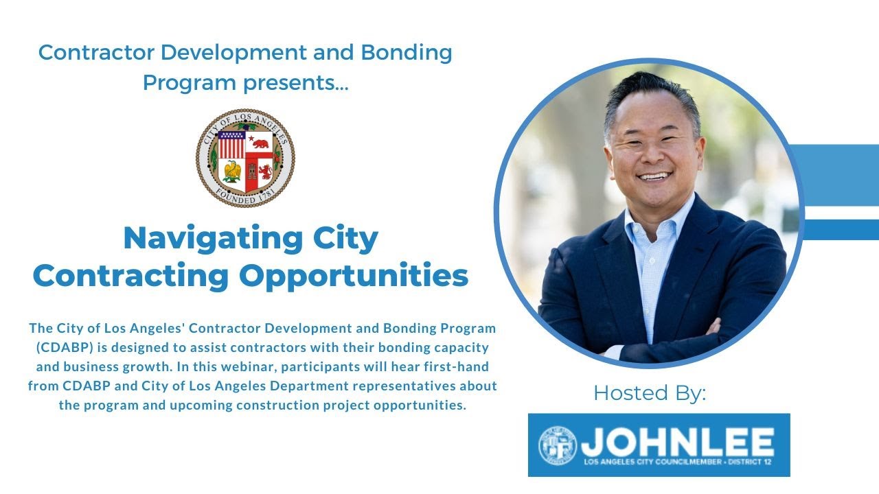 Navigating City Contracting Opportunities with Councilmember John S. Lee (Los Angeles, CD 12)