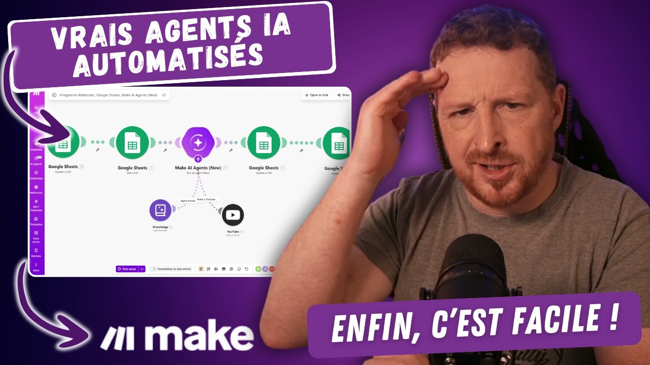 Vos super-Agents IA personnalisés en 3mn ! Make enfin facile et puissant !