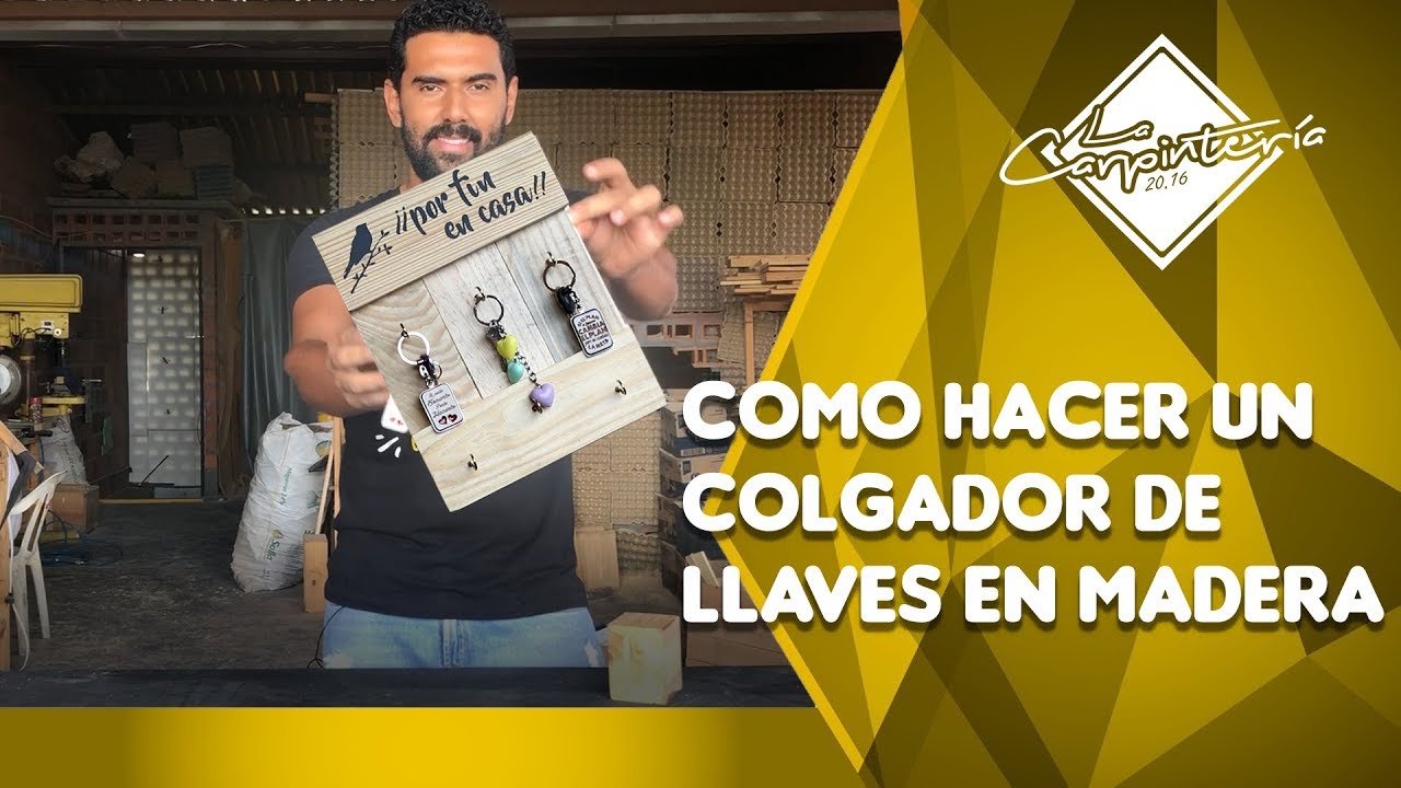 Como hacer un colgador de llaves Facil con pallets