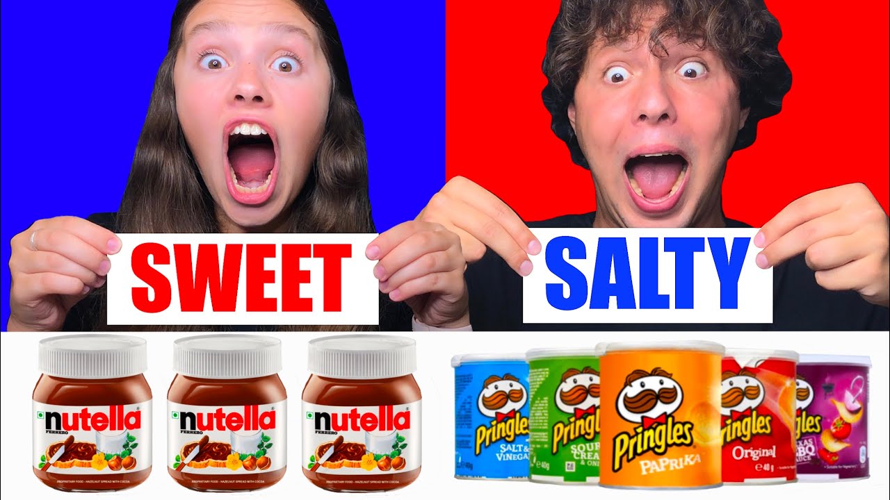 ASMR SWEET VS SALTY FOOD CHALLENGE | MUKBANG EATING SOUNDS 먹방 Tati ASMR