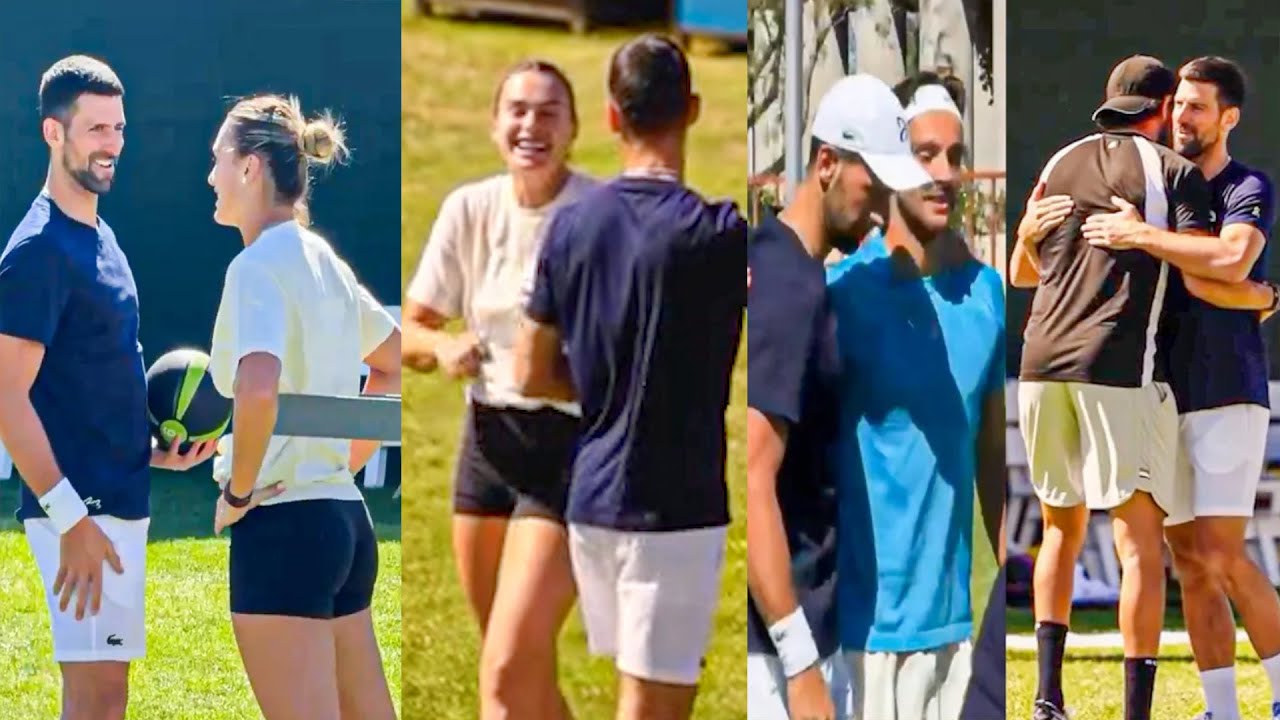 Djokovic, Sabalenka, Musetti, Berrettini Training Together on the Lawn | Indian Wells 2026