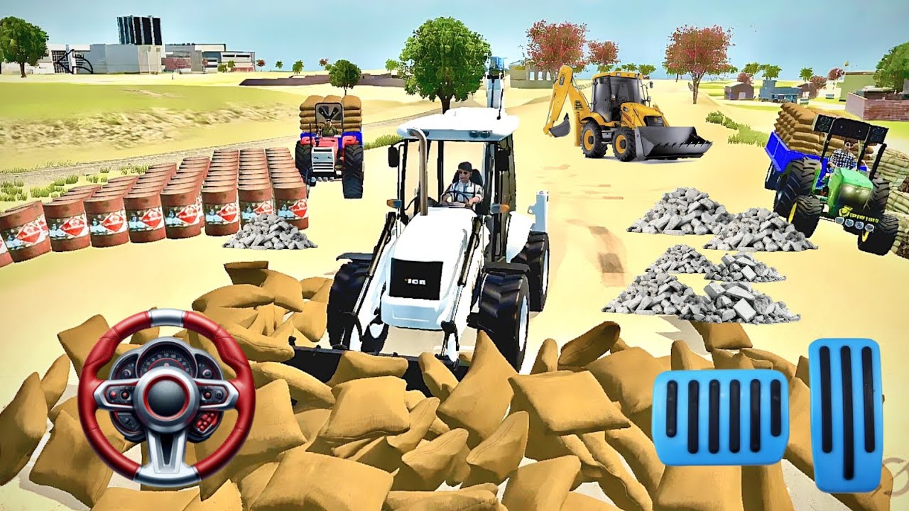 🥵Loading 🔥🔥 A stone in  truck with JCB Onto a Truck 😱💯 Heavy Vehicle Simulator 🤩 #gaming #tractor