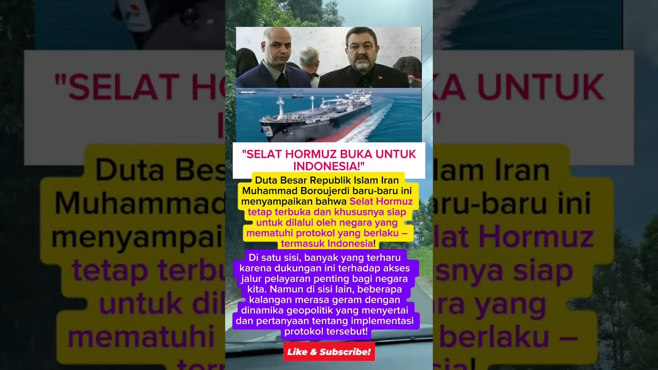 &ldquo;Dubes Iran Umumkan Selat Hormuz Buka untuk Indonesia - Tapi Ada Syarat yang Bikin Baper & Geram!