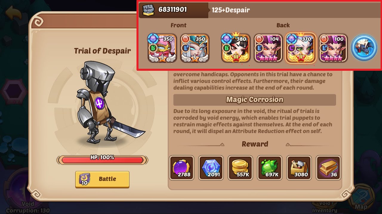 ☢ VC128 ☢ Trial of Despair vs FQV-MFF-SQH (main T3 FQV)
