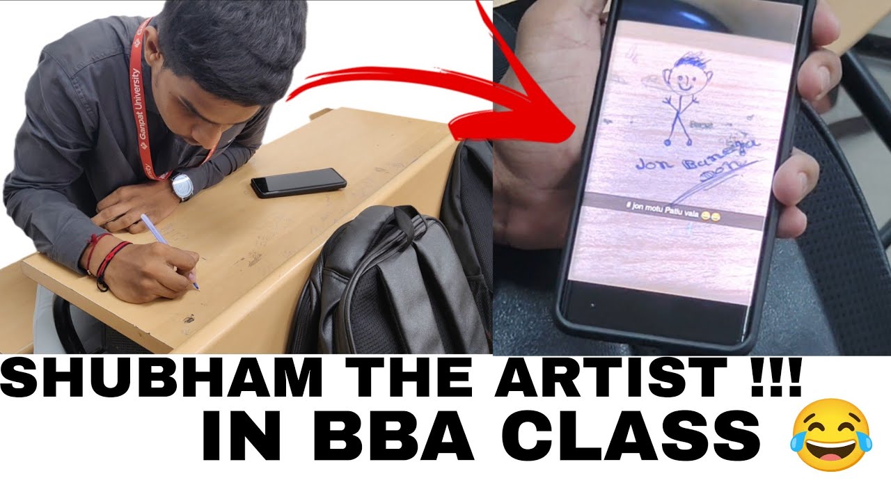 BBA KI CLASS ME EK ARTIST 😂😂 // BY SHUBHAM BHIMANI 