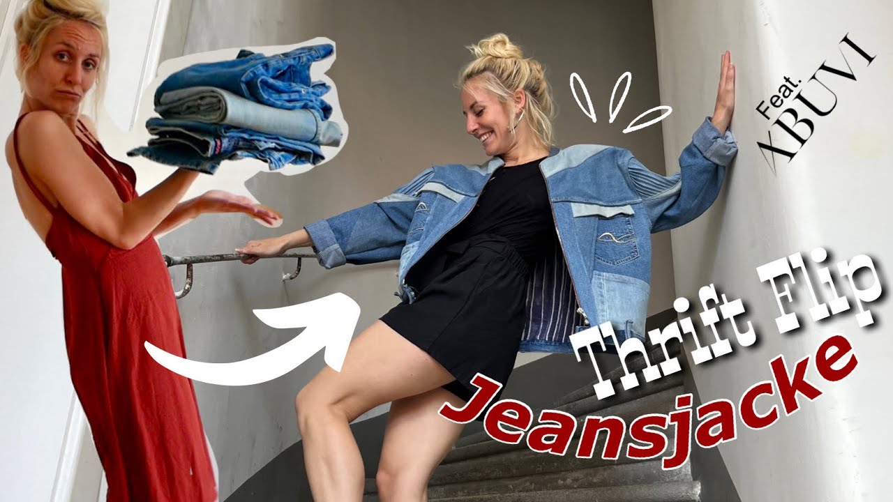 THRIFT FLIP 👖aus 3 aussortierten Jeans wird eine Jeansjacke! Tutorial zum Schnittmuster 