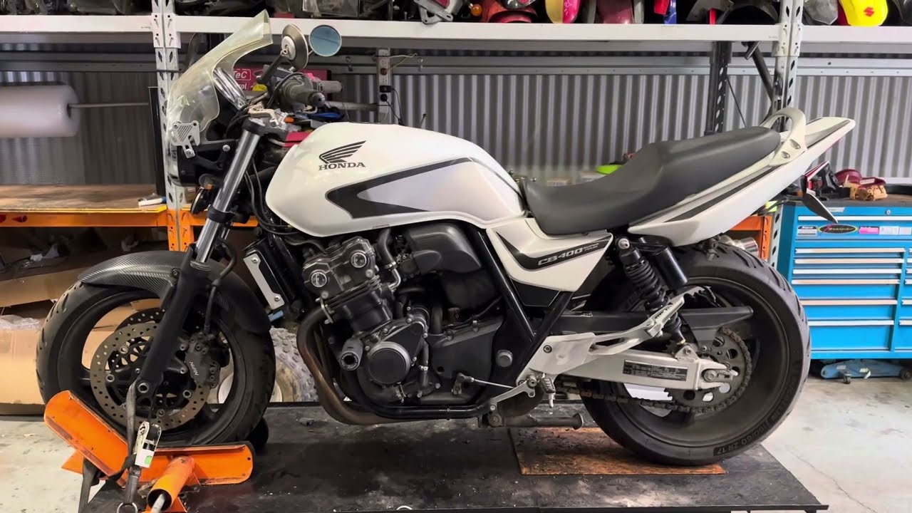 Honda CB400 Super Four 2010 test run for parts dismantle salvage walk around
