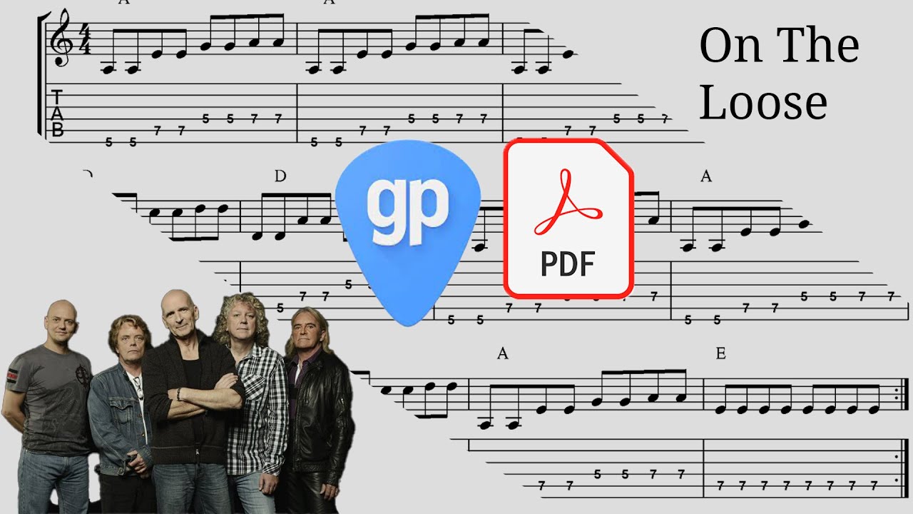 On The Loose - SAGA Guitar Tabs [TABS]