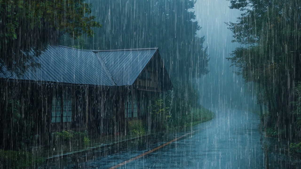 Rain Sounds for Sleeping – Instant Insomnia Relief with Rain & Thunder on the Roof