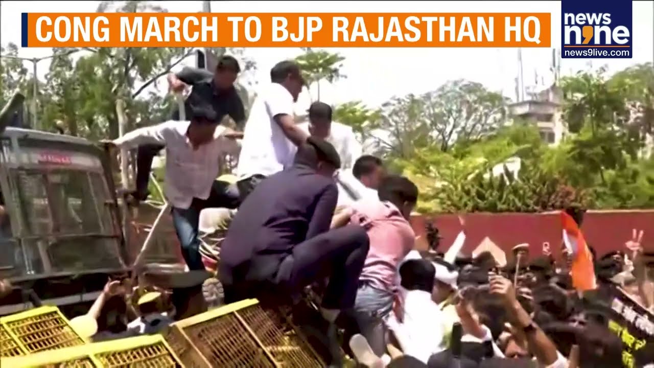Congress Marches to BJP HQ in Jaipur Over NEET UG 2026 Paper Leak