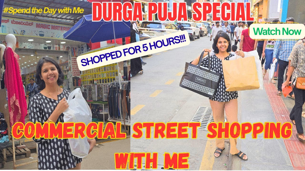 COMMERCIALSTREET DURGA PUJA SHOPPING |3 BAGS FULL SHOPPING FOR 5 HOURS |KRISHNA ROY MALLICK