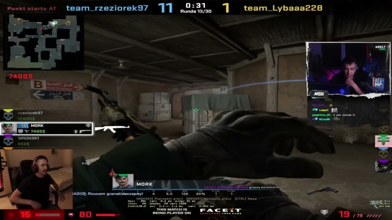 Pijany Tuszol RAGE na krześle w cs:go (DIOZ JUŻ JEDZIE)