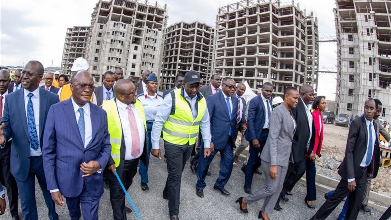 SEE HOW PRESIDENT RUTO ARRIVED IN MUKURU, NAIROBI TO INSPECT THE ONGOING AFFORDABLE HOUSING PROJECT!