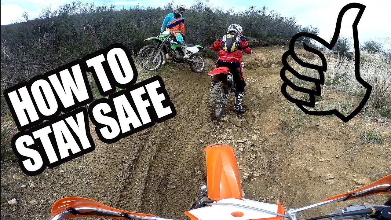 Dirt bike trail riding communication and unwritten rules