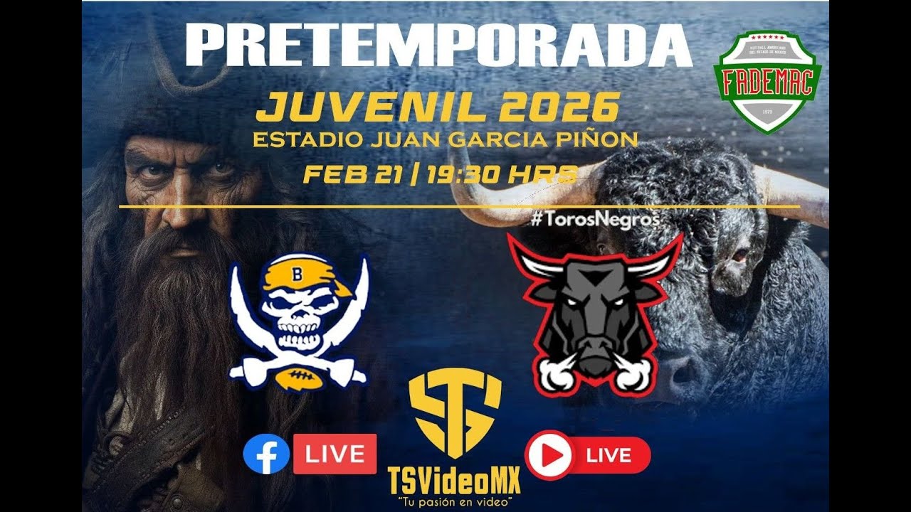 🏈 GameDay Scrimmage Juvenil 2026 🏴&zwj;☠️ Bucaneros vs Toros Negros 🐐.