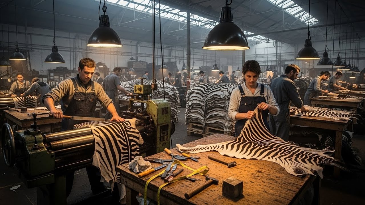 Inside the Zebra Leather Factory &ndash; Full Process How Luxury Leather Made