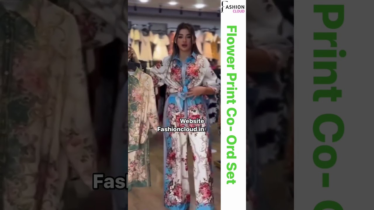 🌸 Flower Print Co-Ord Set FC1152 🌸 | www.fashioncloud.in #fashioncloud #fashion #ootd