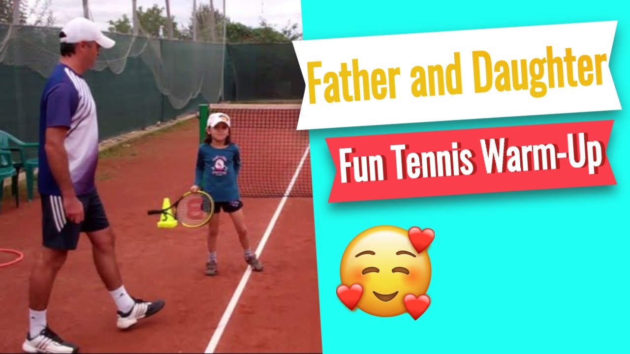 Father & 6-Year Old Tennis Daughter / Fun Warm-Up