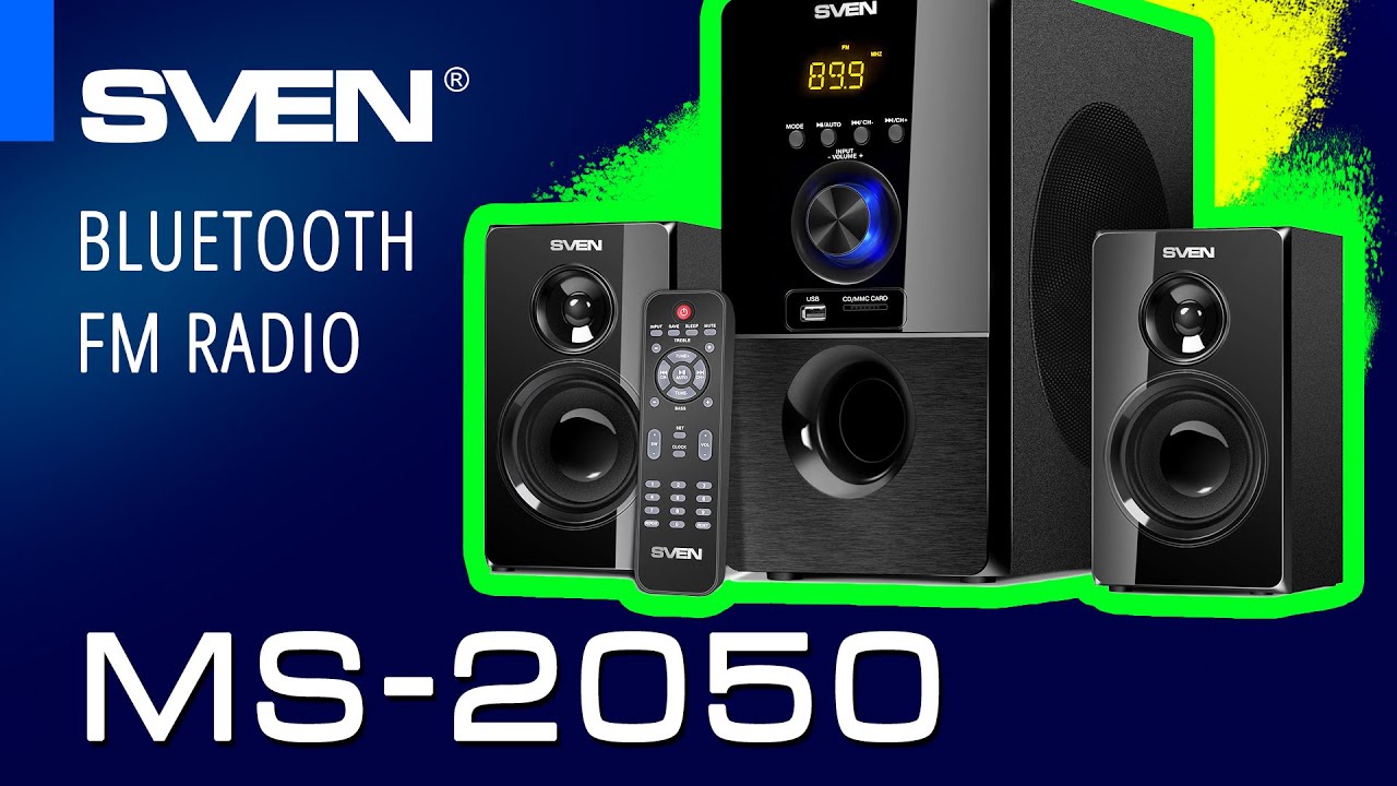 SVEN MS-2050 is a multi-functional acoustic system integrated with Bluetooth