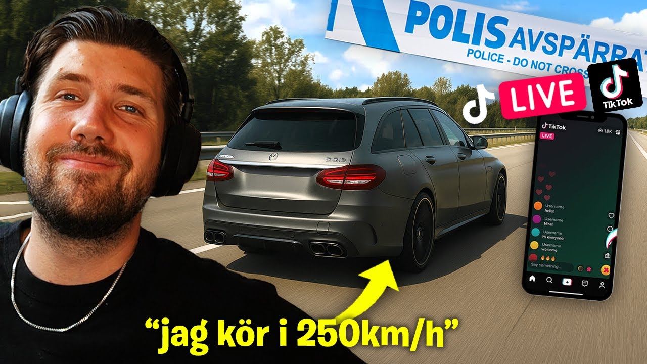 HAN HADE TIKTOK LIVESTREAM NÄR HAN KÖRDE FRÅN POLISEN... *REAGERAR PÅ SVENSK POLISJAKT*
