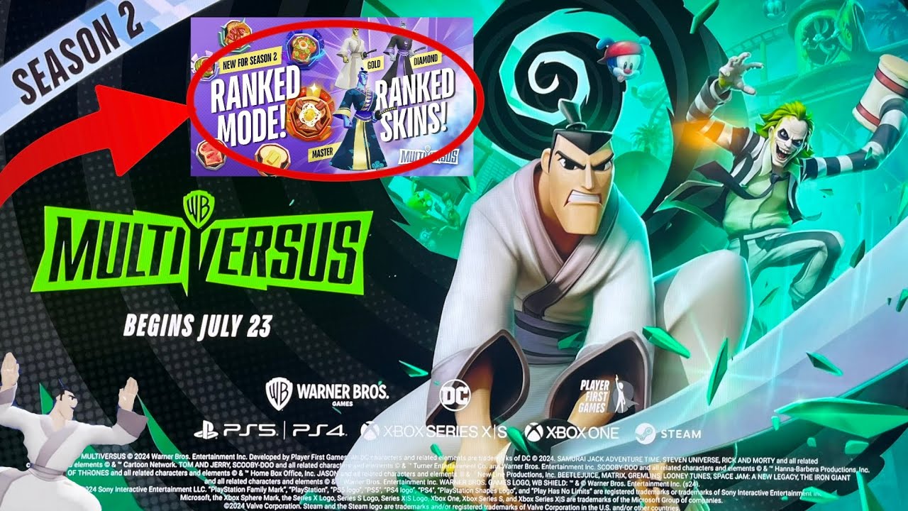 EVERYTHING WE KNOW ABOUT MULTIVERSUS SEASON 2! (SAMURAI JACK, BEETLEJUICE, AND RANKED MODE)
