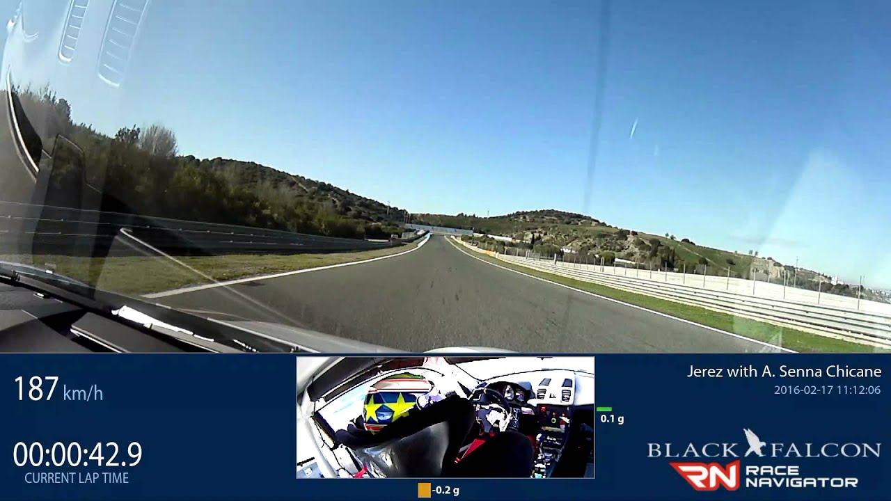RN #1 Onboard video Jerez with A. Senna Chicane, Porsche Cayman GT4 Clubsport, 