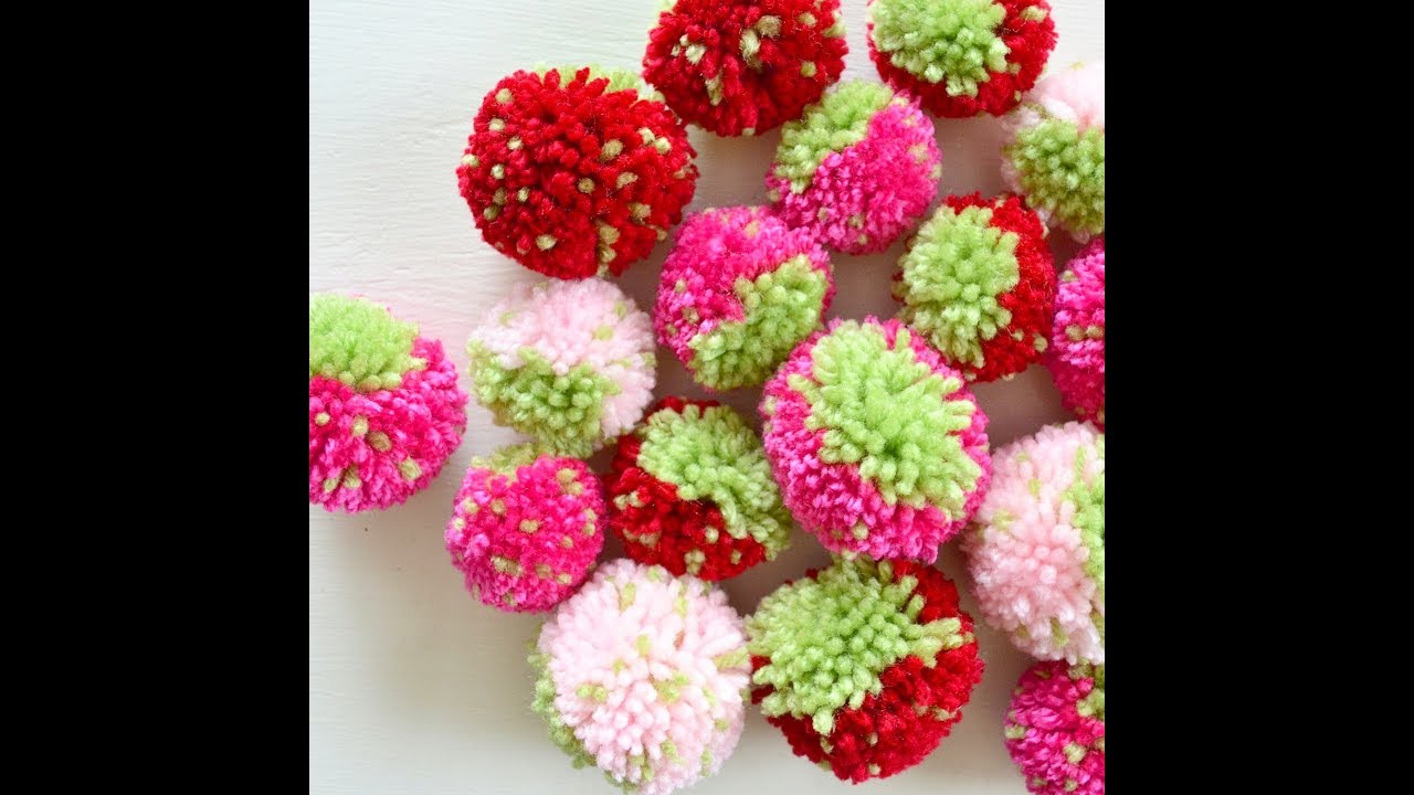 How to Make Pom Pom Strawberries