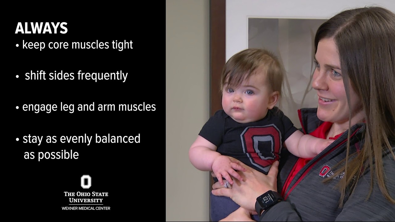 Avoid straining while holding a baby | Ohio State Medical Center