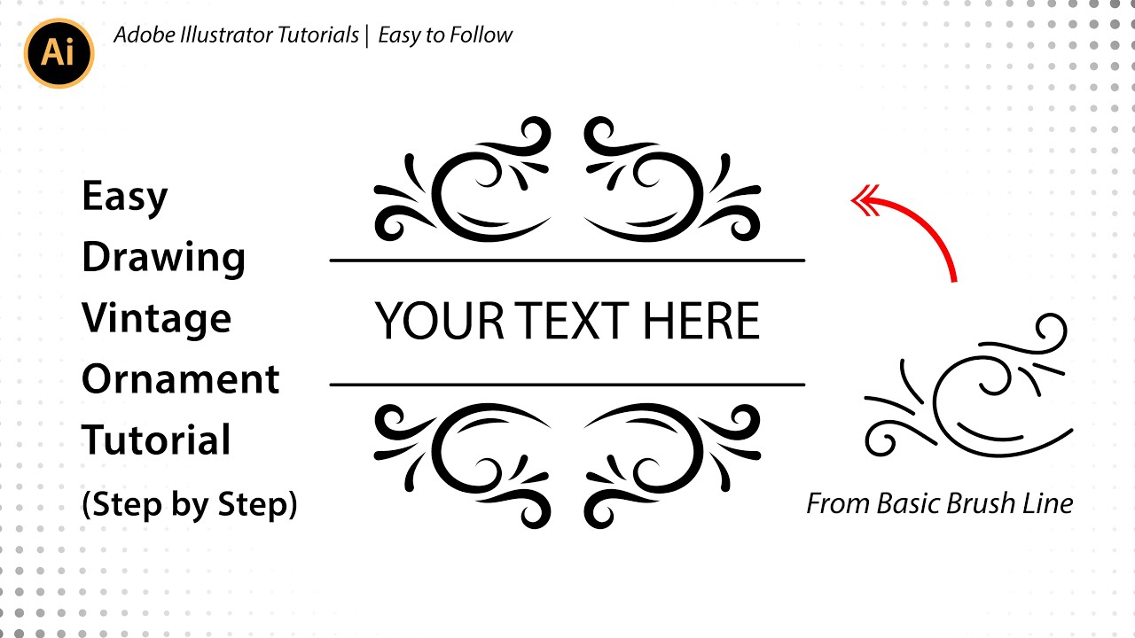 Easy How to Make Vintage Ornament Frame in Adobe Illustrator
