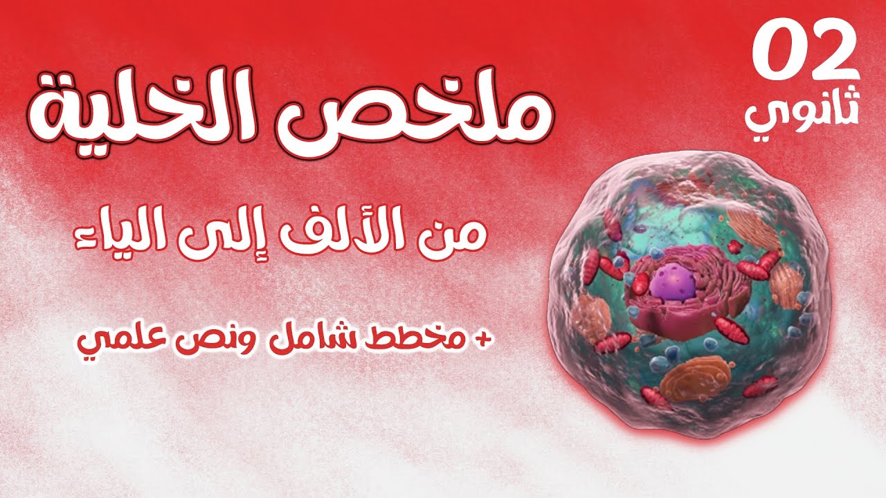 ثانية ثانوي🔥ملخص الخلية من الالف الى الياء+ نص علمي شامل + مخطط تحصيلي(علوم تجريبية+ رياضيات)