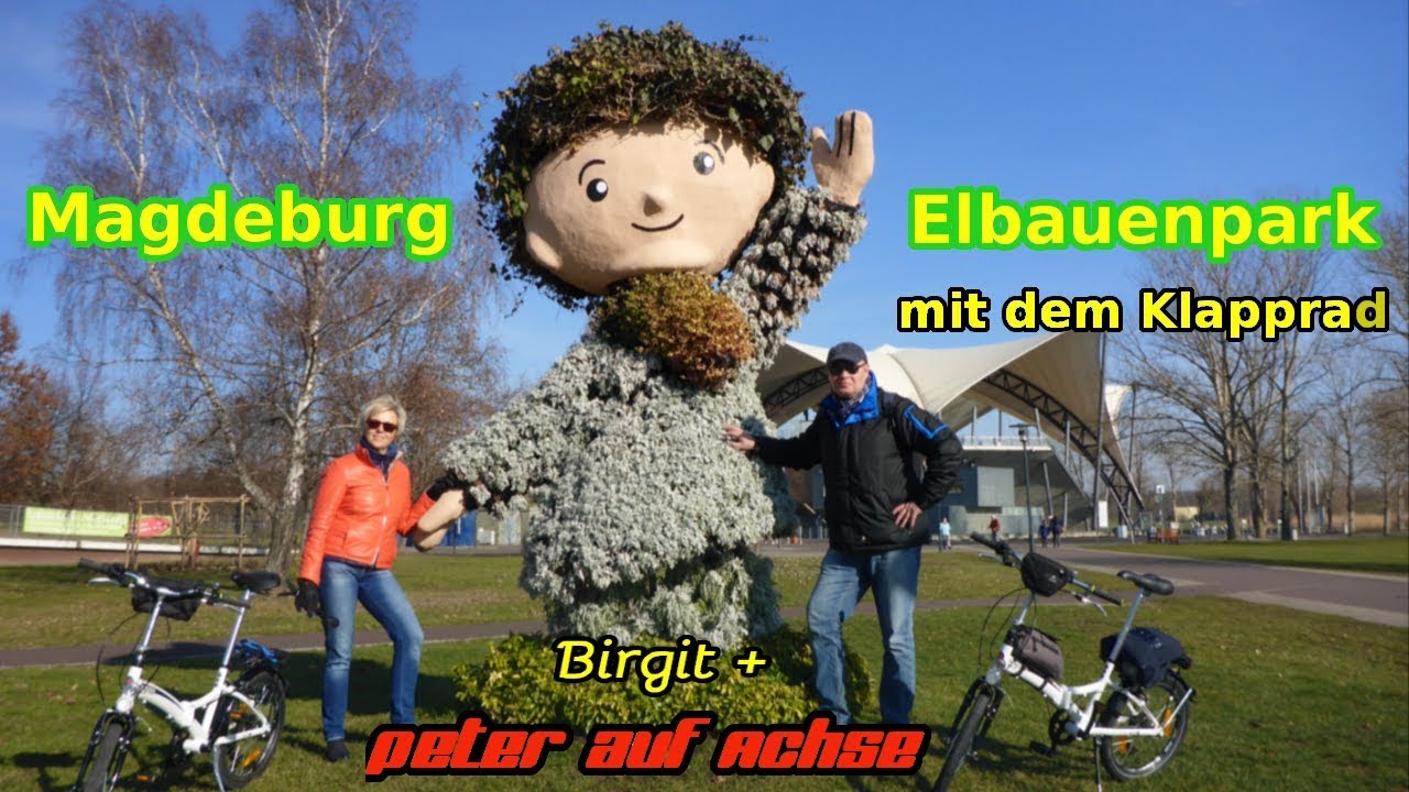 Elbauenpark Magdeburg mit dem Klapprad