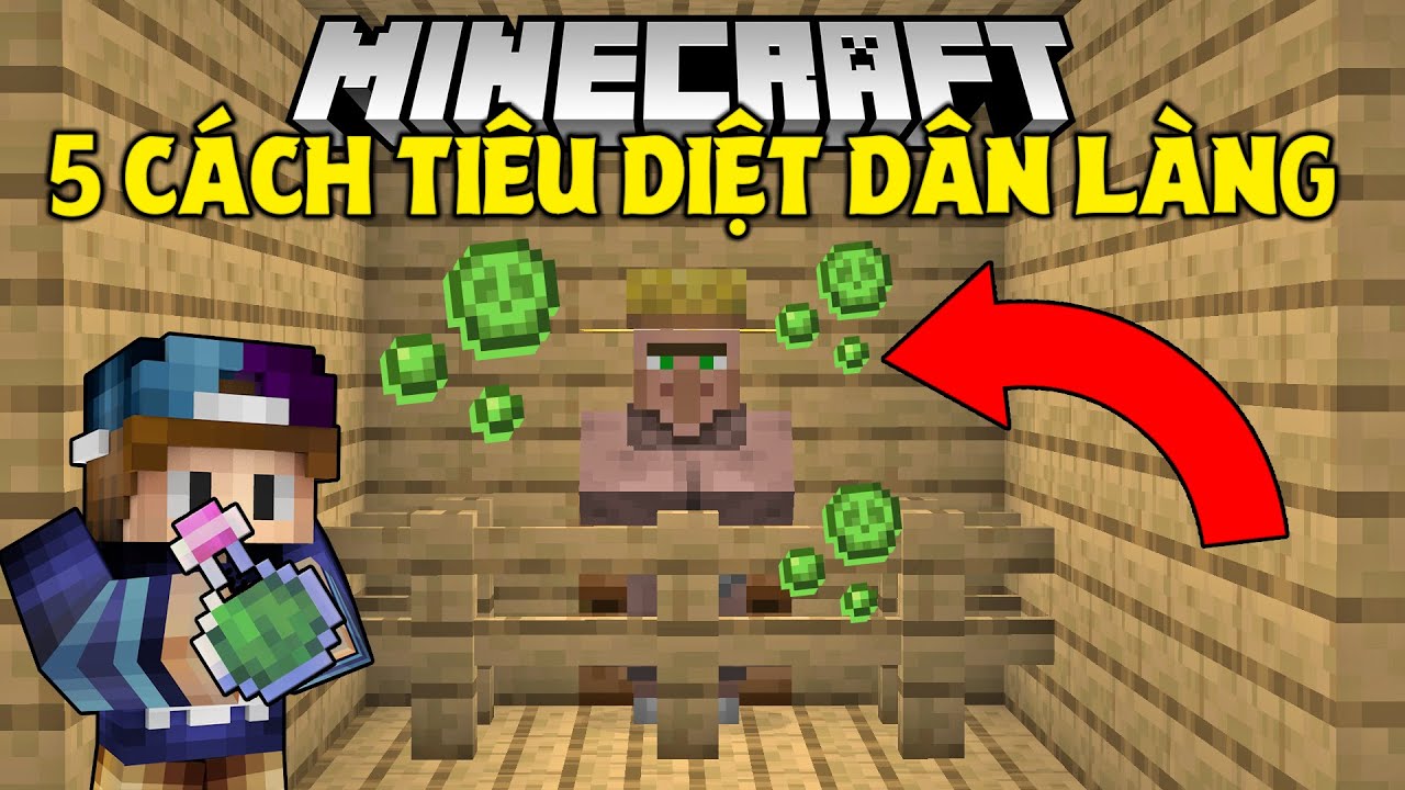 5 CÁCH TIÊU DIỆT DÂN LÀNG CỰC ÁC TRONG MINECRAFT !! *THỬ THÁCH MAP FAN*