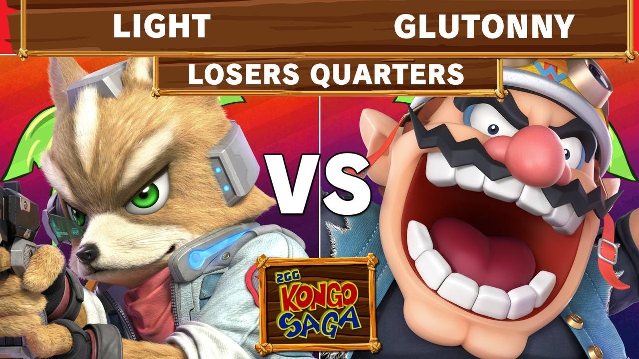 2GG Kongo Saga - Rogue | Light (Fox) Vs Solary | Glutonny (Wario) Losers Quarters - Smash Ultimate