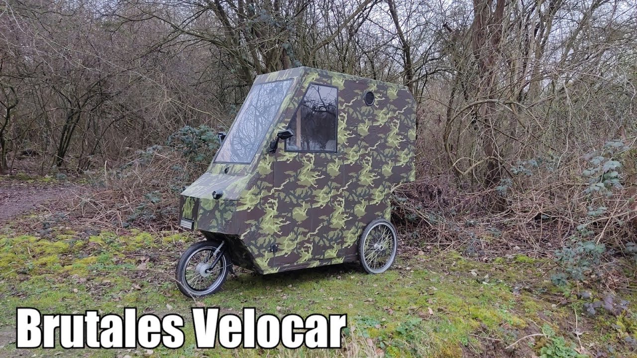 Erste Outdoor Tour im Velocar E-Bike Mini Camper / Rasante Probefahrt im Gelände