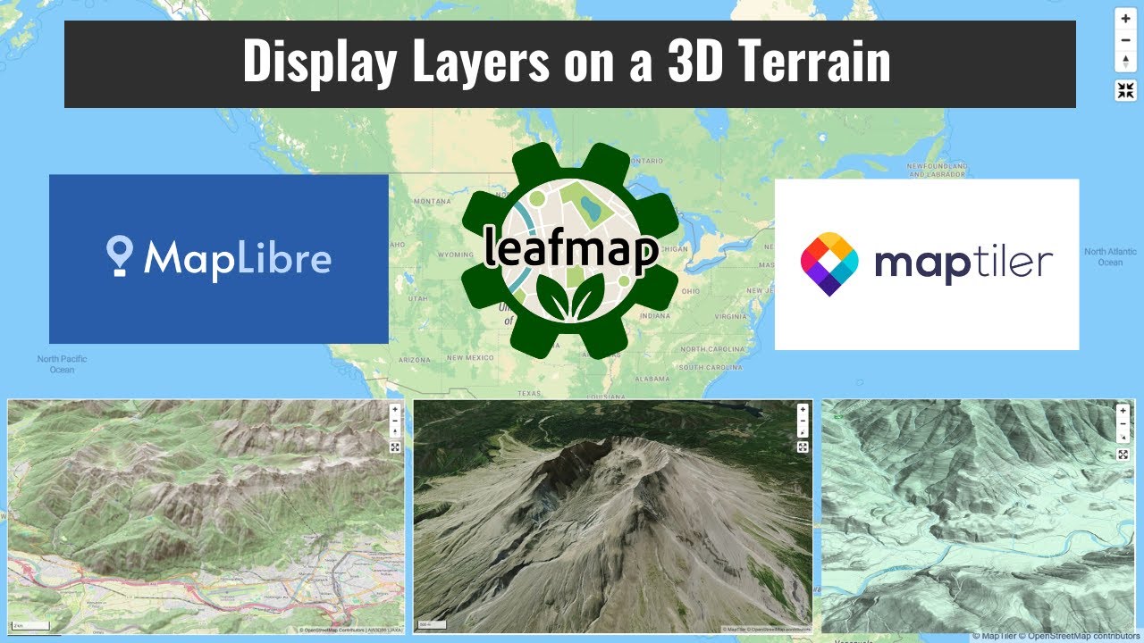 Учебник MapLibre 03: Отображение слоев на трехмерной поверхности