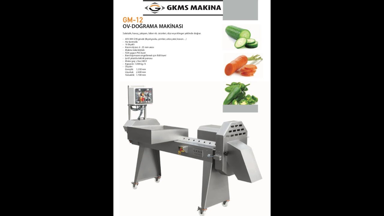 GM-12 Salatalık, Havuç vb. doğrama Makinası