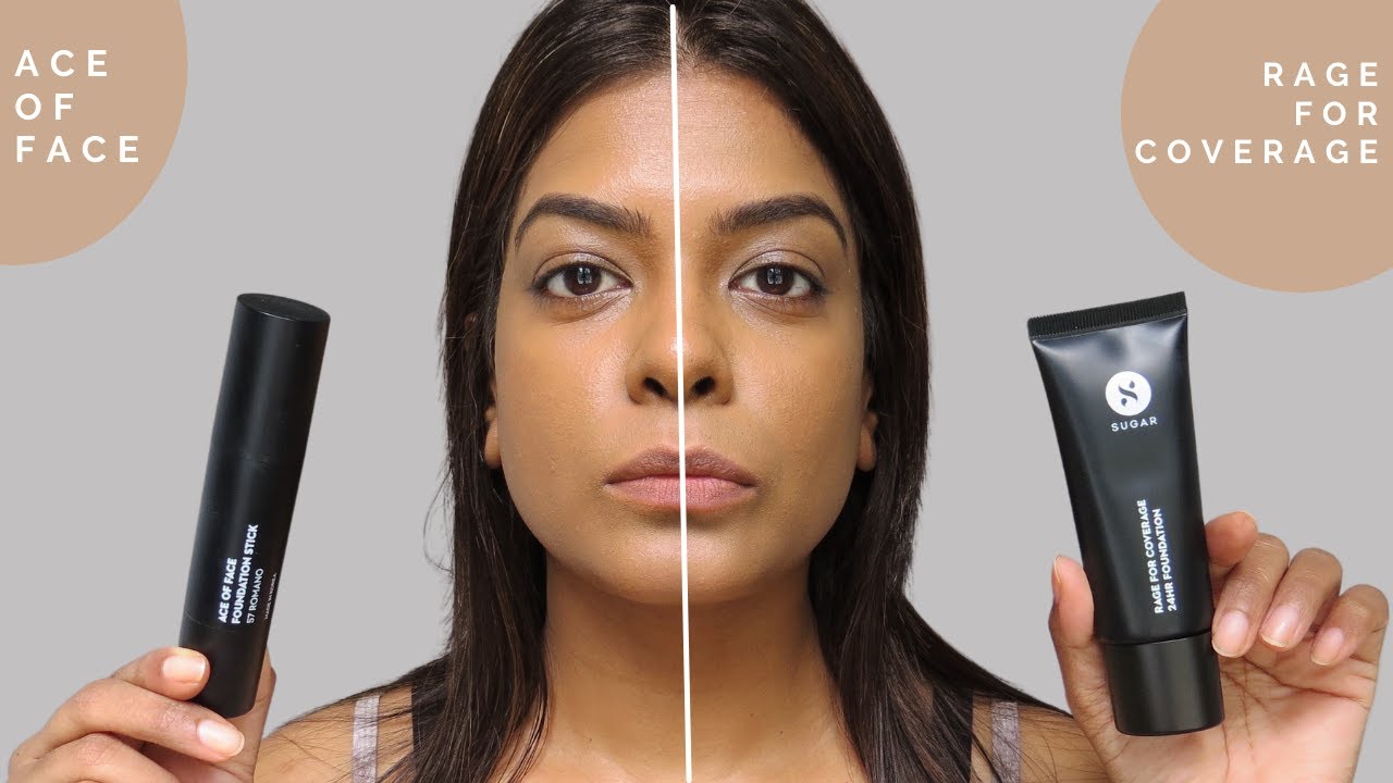 SUGAR Foundation Comparision | Ace of Face OR Rage for Coverage Review