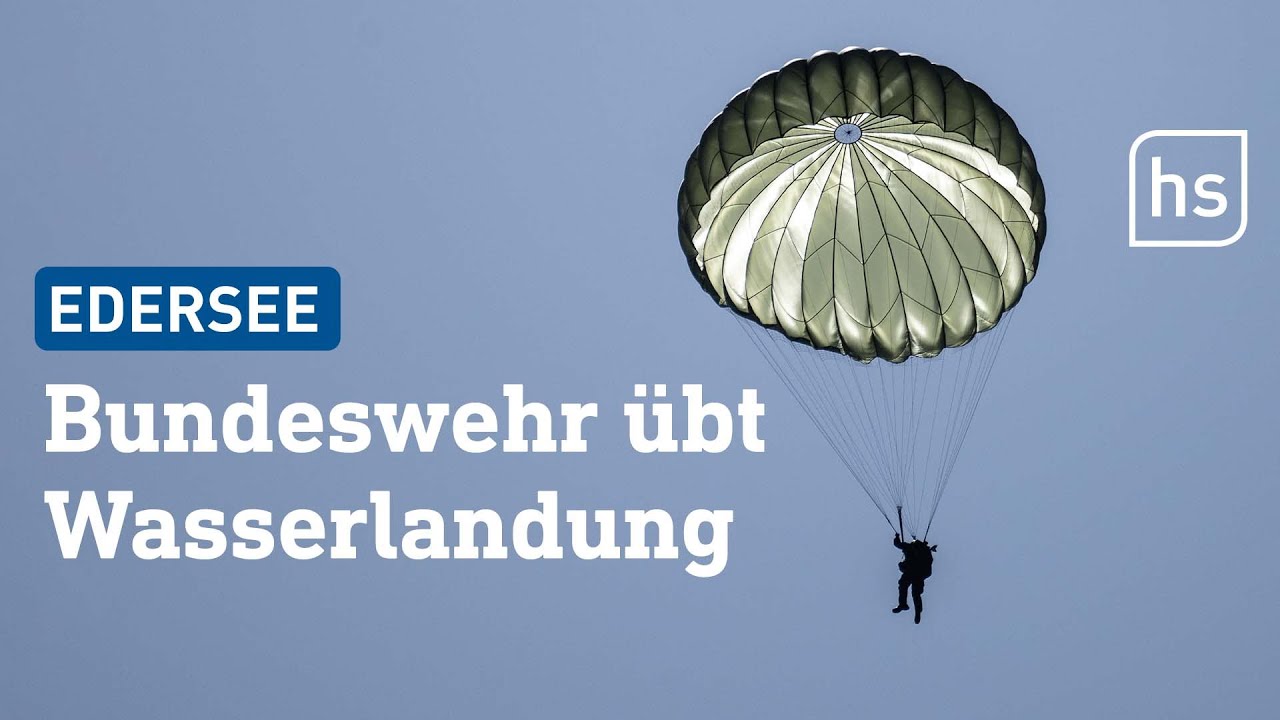 Bundeswehr-Fallschirmspringer üben schwieriges Manöver am Edersee | hessenschau