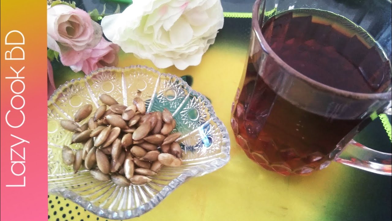 Easy & Healthy Evening Snacks || Pumpkin Seeds with Black Tea || মিষ্টি কুমড়ো বিচি || Lazy Cook BD