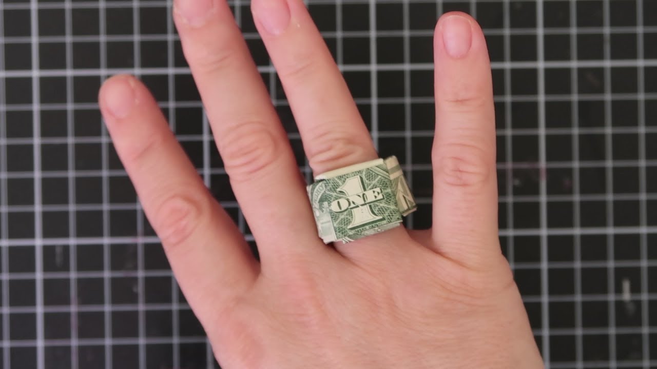 Easy Dollar Bill Money Origami Ring