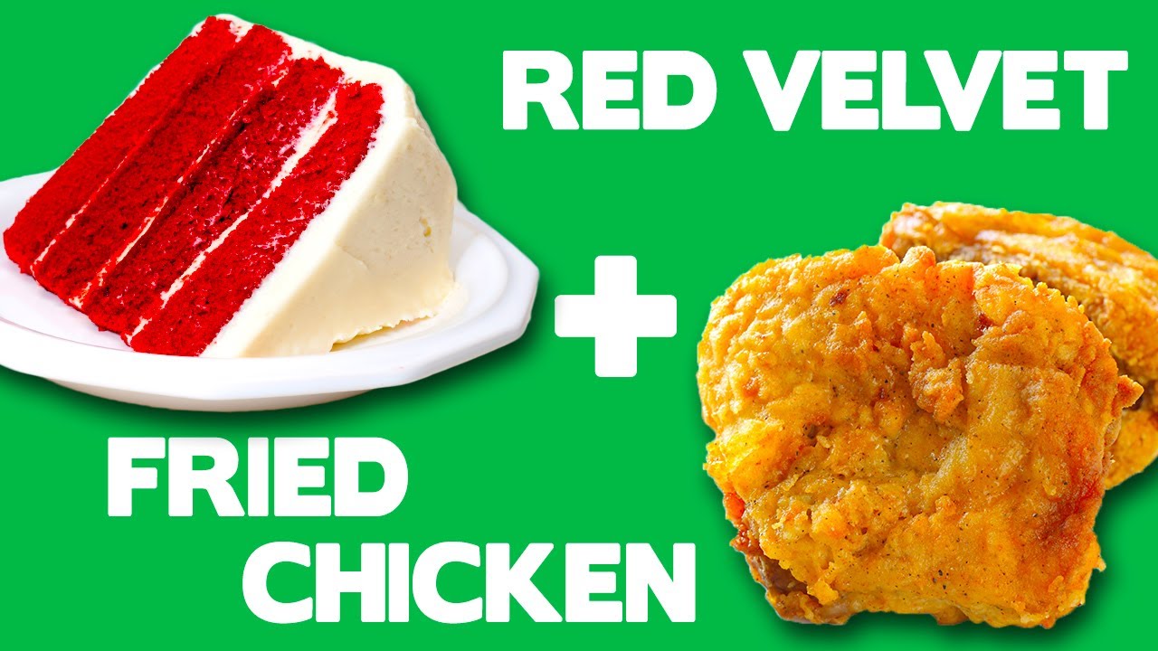 Red Velvet Fried Chicken - Food Mashups