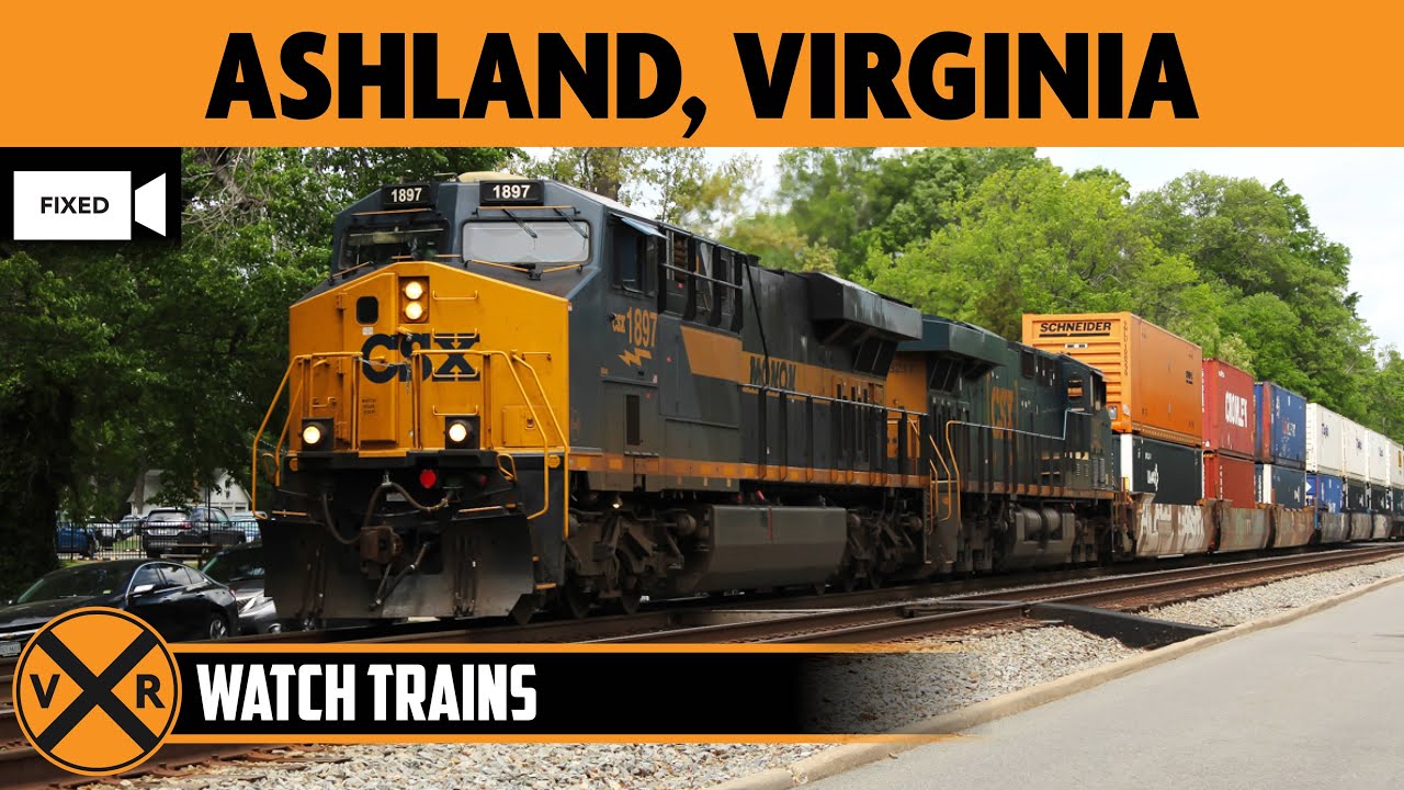 Ashland, Virginia, USA | LIVE Train Camera (Fixed View &mdash; North)