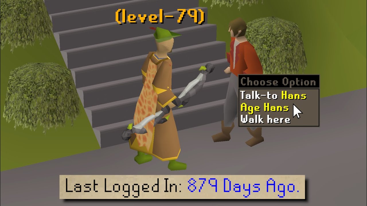 Я забыл, что создал этот аккаунт Runescape